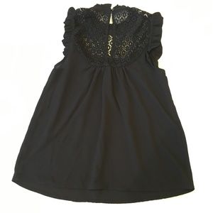 Lily White black top Small size.